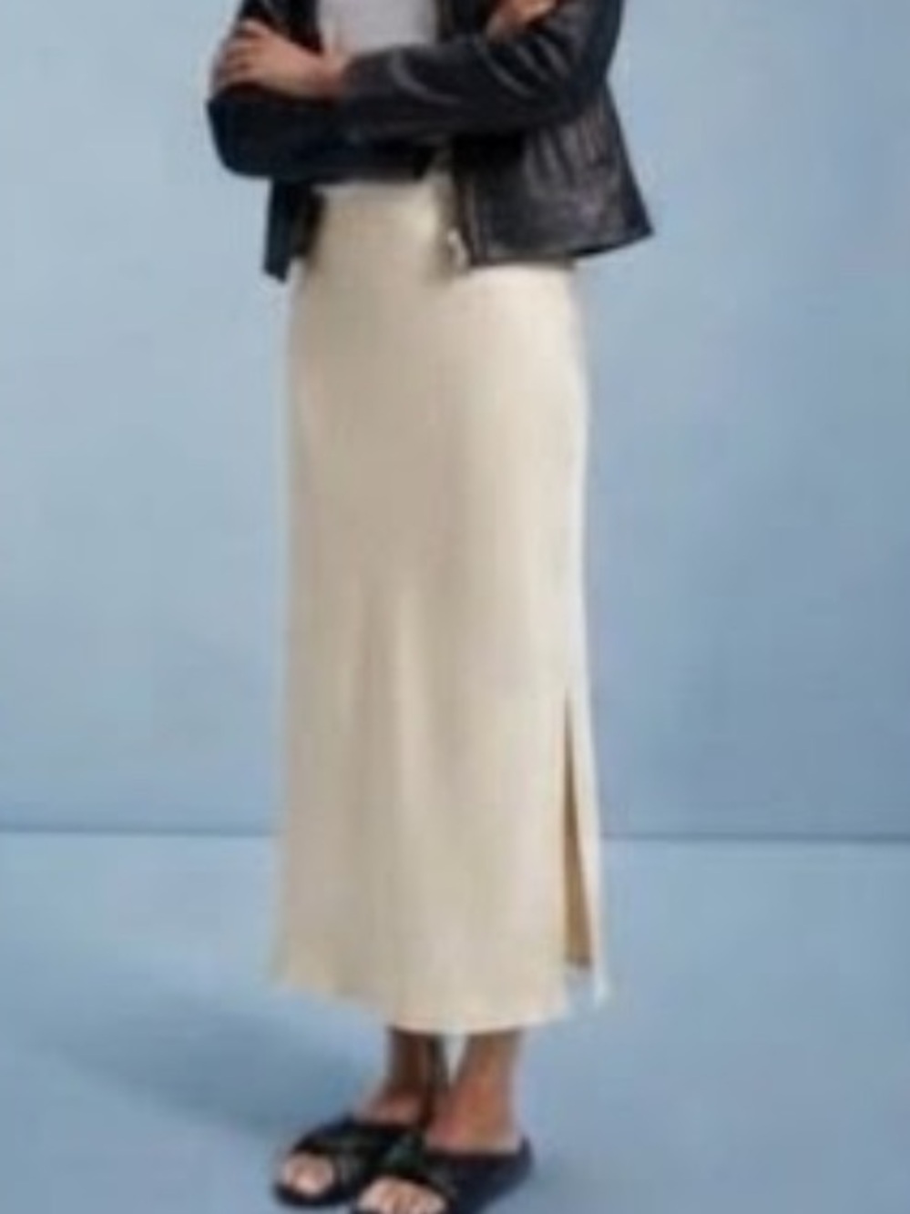 AYR High Hopes Skirt Ivory Size Medium Pima Cotton Blend